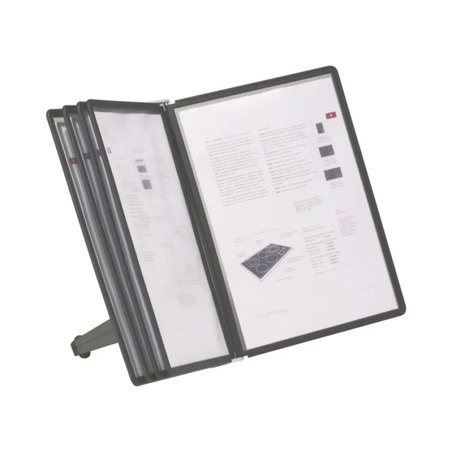 Durable Sherpa - Pupitre de table (lutrin) avec 5 pochettes A4