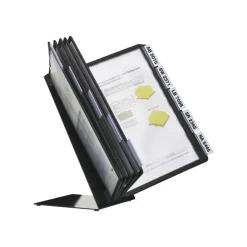 Durable Vario - Pupitre de table (lutrin) avec 10 pochettes A4 - noir