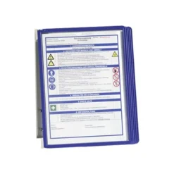 Durable Vario - Support mural métallique avec 5 pochettes A4 - bleu