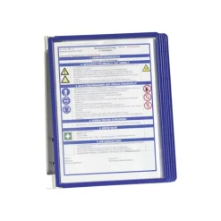 Durable Vario - Support mural métallique avec 5 pochettes A4 - bleu