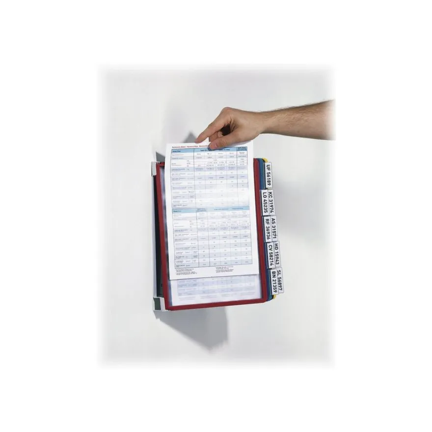 Durable Vario - Support mural de consultation avec 10 pochettes A4 - couleurs assorties