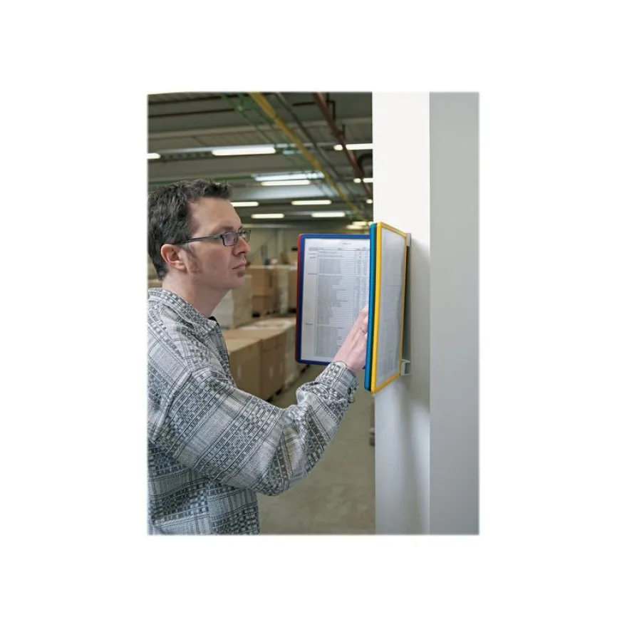 Durable Vario - Support mural de consultation avec 10 pochettes A4 - couleurs assorties