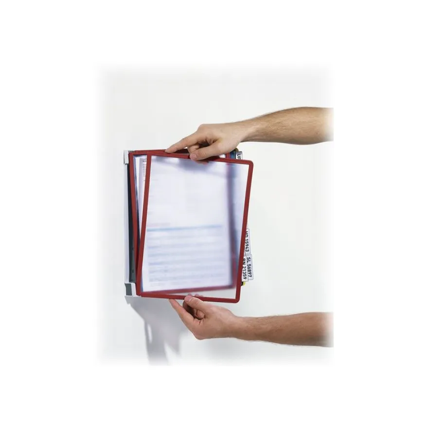 Durable Vario - Support mural de consultation avec 10 pochettes A4 - couleurs assorties