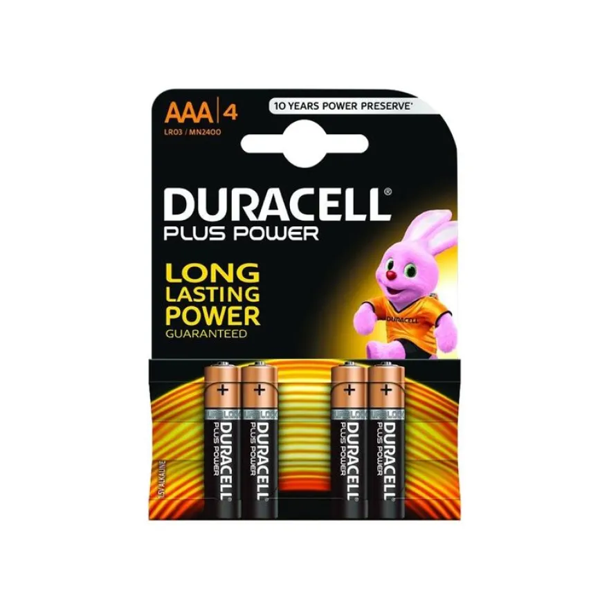 Duracell 100% - 4 piles alcalines - AAA LR03