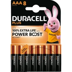 DURACELL 100% Plus - 8 piles alcalines - AAA LR03