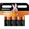 DURACELL 100% Plus - 4 piles alcalines - C LR14