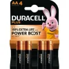 DURACELL 100% Plus - 4 piles alcalines - AA LR06