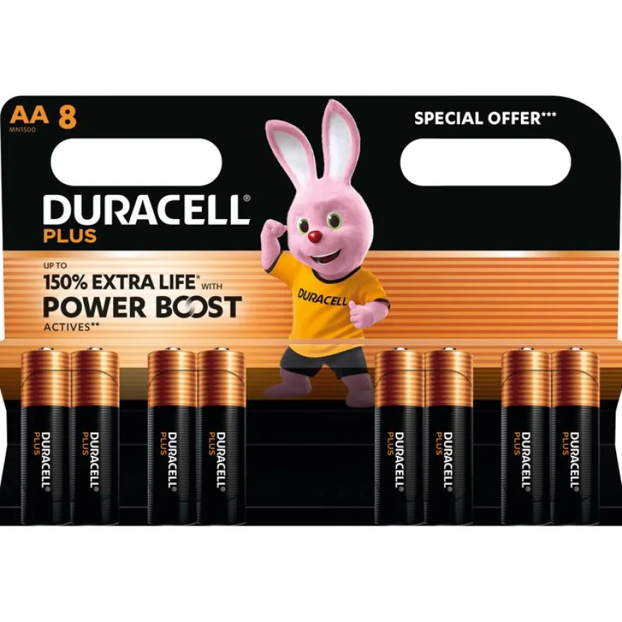 DURACELL 150% PLUS - Offre Spéciale - 8 piles alcalines - AA LR06