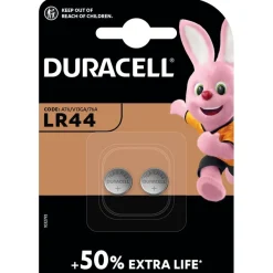 DURACELL LR44 - 2 piles boutons spéciales - 1,5V