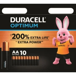 DURACELL Optimium - 10 piles alcalines - AA LR06