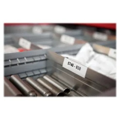 Dymo - Ruban d'étiquettes polyester auto-adhésives - (12 mm x 3,5 m) - fond blanc écriture noire