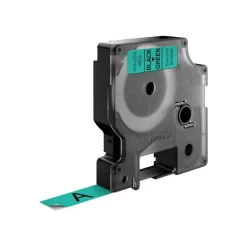 Dymo D1 - Ruban d'étiquettes auto-adhésives - 1 rouleau (12 mm x 7 m) - fond vert écriture noire