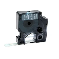 Dymo D1 - Ruban d'étiquettes auto-adhésives - 1 rouleau (12 mm x 7 m) - fond transparent écriture blanche