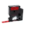 Dymo D1 - Ruban d'étiquettes auto-adhésives - 1 rouleau (12 mm x 7 m) - fond rouge écriture noire