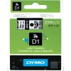 Dymo D1 - Ruban d'étiquettes auto-adhésives - 1 rouleau (9 mm x 7 m) - fond transparent écriture noire