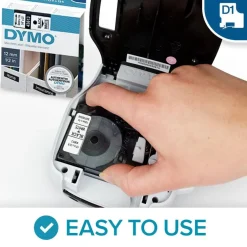 Dymo D1 - Ruban d'étiquettes auto-adhésives - 1 rouleau (19 mm x 7 m) - fond blanc écriture noire