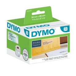 Dymo LabelWriter - Ruban d'étiquettes auto-adhésives - 1 rouleau de 260 étiquettes (36 x 89 mm) - fond blanc écriture noire