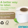 Dymo LabelWriter - Ruban d'étiquettes auto-adhésives - 1 rouleau de 260 étiquettes (36 x 89 mm) - fond blanc écriture noire