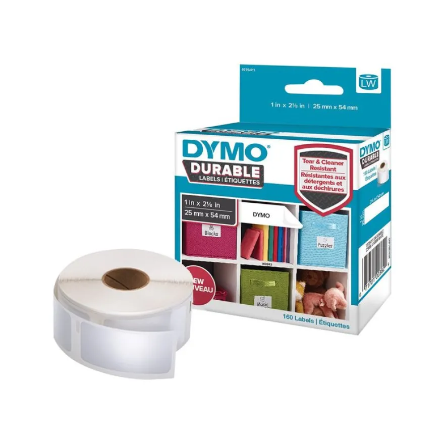 Dymo LabelWriter Address - Ruban d'étiquettes auto-adhésives - 1 rouleau de 160 étiquettes (25 x 54 mm) - fond blanc écriture noire