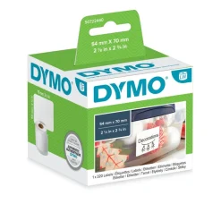 Dymo LabelWriter MultiPurpose - Ruban d'étiquettes auto-adhésives - 1 rouleau de 320 étiquettes (54 x 70 mm) - fond blanc écriture noire