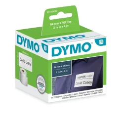 Dymo LabelWriter Shipping - Ruban d'étiquettes auto-adhésives - 1 rouleau de 220 étiquettes (54 x 101 mm) - fond blanc écriture noire