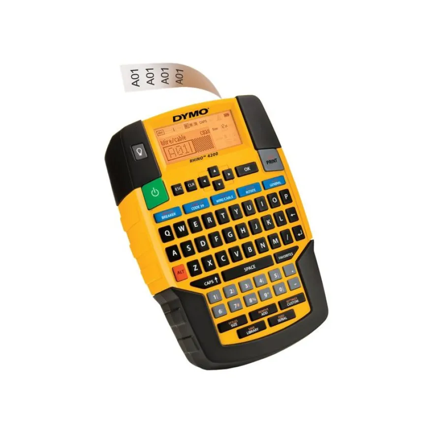 DYMO Rhino 4200 Kit - étiqueteuse - imprimante d'étiquettes monochrome - impression par transfert thermique - 12 à 19 mm - + malette + rubans