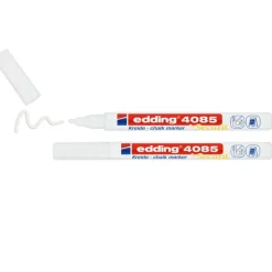 Edding 4085 - Blister de 2 marqueurs craie blanc liquide - pointe ogive fine