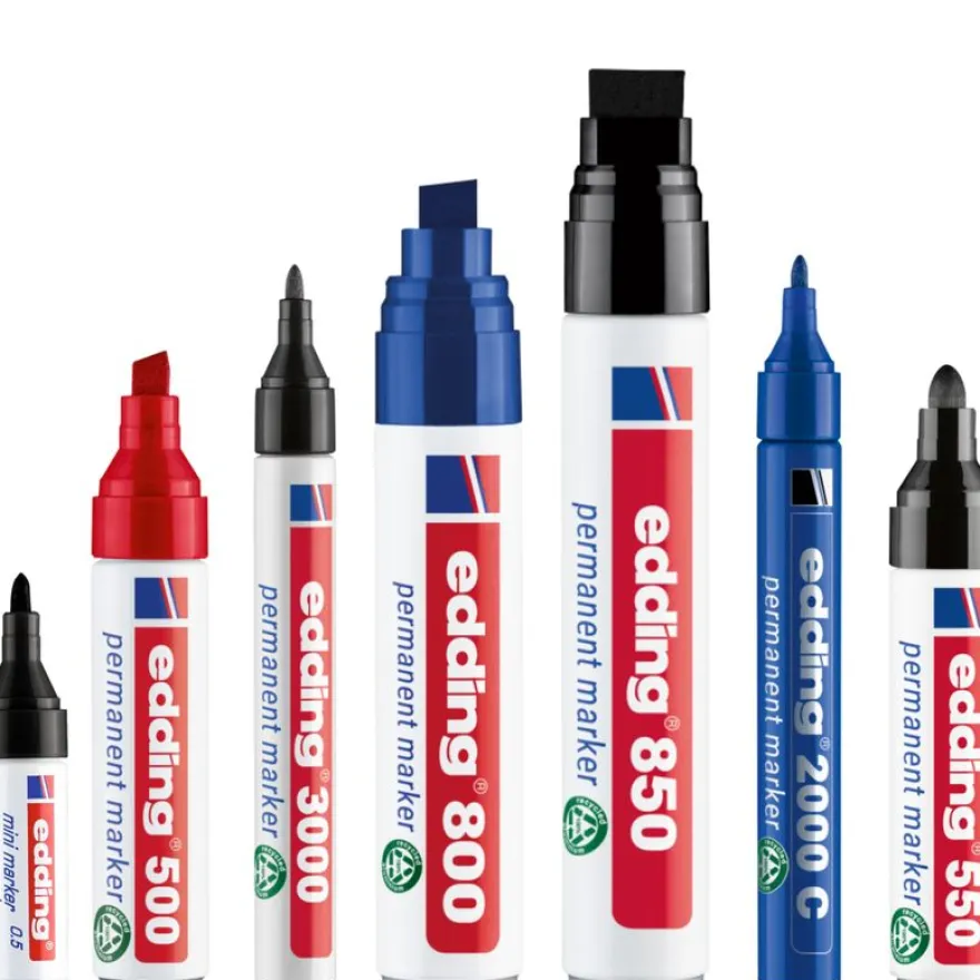Edding - Blister de 1 Marqueur Permanent en Aluminium recyclé e-800XL Noir - Pointe Extra Large 4-12 mm