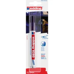 Edding - Blister de 1 Marqueur à encre UV en Aluminium recyclé e-8280 Transparent - Pointe Ogive 1,5-3 mm