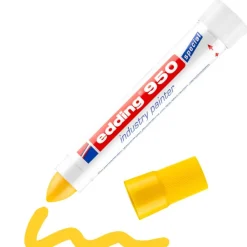 Edding - Blister de 1 Marqueur Industriel e-950 Jaune - Pâte couvrante colorée 10 mm