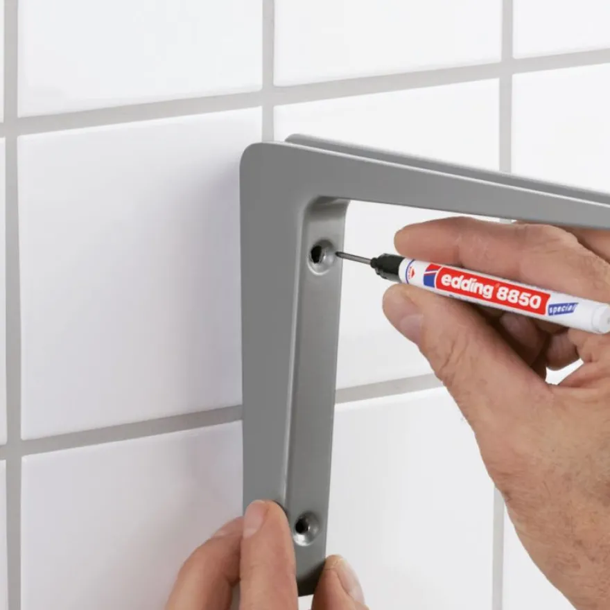 edding - Blister de 1 Marqueur Charpentier de Précision e-8850 Noir - Pointe longue et fine 1 mm