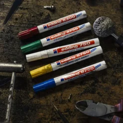 edding - Blister de 2 Marqueurs peinture PRO en Aluminium e-750 Blanc - Pointe Ogive 2-4 mm