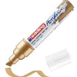 Edding - Marqueur Acrylique e-5000 Or précieux Mat - Pointe Large Biseautée 5-10 mm