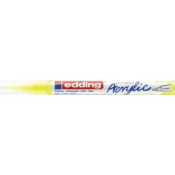 Edding - Marqueur Acrylique e-5300 Jaune Fluo Mat - Pointe Ogive fine 1-2 mm