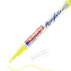 Edding - Marqueur Acrylique e-5300 Jaune Fluo Mat - Pointe Ogive fine 1-2 mm