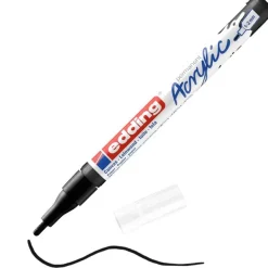 Edding - Marqueur Acrylique e-5300 Noir foncé Mat - Pointe Ogive fine 1-2 mm