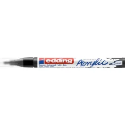 Edding - Marqueur Acrylique e-5300 Noir foncé Mat - Pointe Ogive fine 1-2 mm