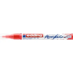 Edding - Marqueur Acrylique e-5300 Rouge trafic Mat - Pointe Ogive fine 1-2 mm