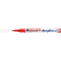 Edding - Marqueur Acrylique e-5300 Rouge trafic Mat - Pointe Ogive fine 1-2 mm