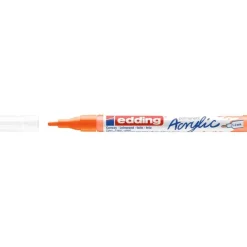 Edding - Marqueur Acrylique e-5300 Orange Fluo Mat - Pointe Ogive fine 1-2 mm