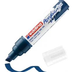 Edding - Marqueur Acrylique e-5000 Bleu nuit Mat - Pointe Large Biseautée 5-10 mm