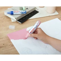 Edding - Marqueur Acrylique e-5000 Bleu nuit Mat - Pointe Large Biseautée 5-10 mm
