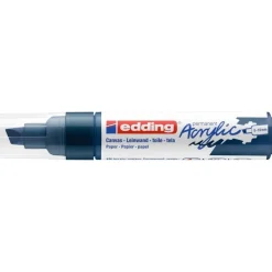 Edding - Marqueur Acrylique e-5000 Bleu nuit Mat - Pointe Large Biseautée 5-10 mm