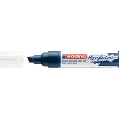 Edding - Marqueur Acrylique e-5000 Bleu nuit Mat - Pointe Large Biseautée 5-10 mm