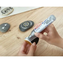 Edding - Marqueur Acrylique e-5000 Bleu nuit Mat - Pointe Large Biseautée 5-10 mm