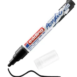 Edding - Marqueur Acrylique e-5100 Noir foncé Mat - Pointe Ogive 2-3 mm