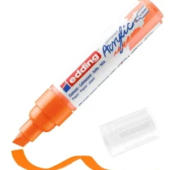 Edding - Marqueur Acrylique e-5000 Orange Fluo Mat - Pointe Large Biseautée 5-10 mm