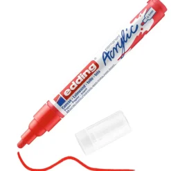 Edding - Marqueur Acrylique e-5100 Rouge trafic Mat - Pointe Ogive 2-3 mm