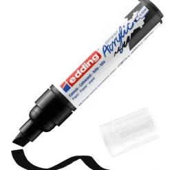 Edding - Marqueur Acrylique e-5000 Noir foncé Mat - Pointe Large Biseautée 5-10 mm