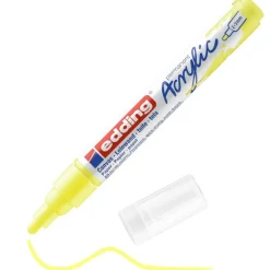 Edding - Marqueur Acrylique e-5100 Jaune Fluo Mat - Pointe Ogive 2-3 mm